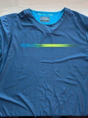 Troy Lee Designs Skyline MTB Jersey Short Sleeve Mens XL Blue Loose Fit